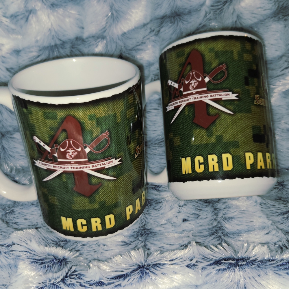 4th Battalion MCRD Parris Island Digital Cami Coffee Mug Set